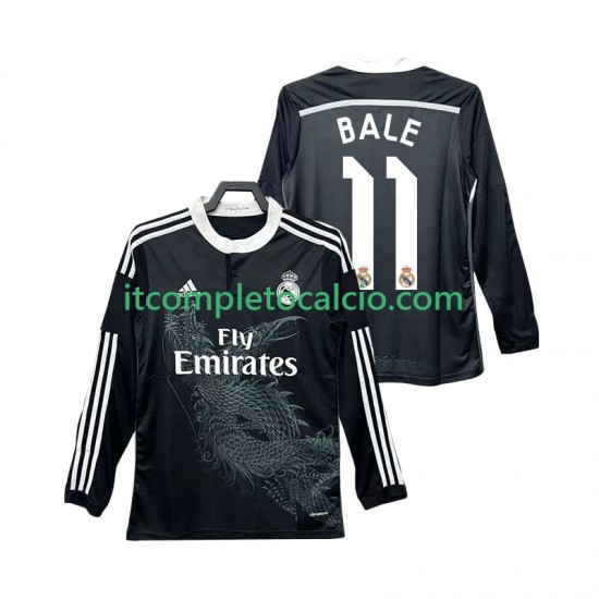 Maglia Real Madrid BALE 11 2014 2015 Retro Terza Divisa Manica Lunga ,Uomo