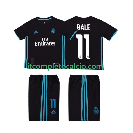 Maglia Real Madrid Bale 11 2017 2018 Retro Divisa Away Manica Corta ,Bambino