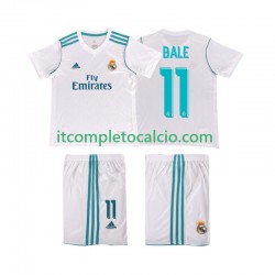 Maglia Real Madrid Bale 11 2017 2018 Retro Divisa Home Manica Corta ,Bambino