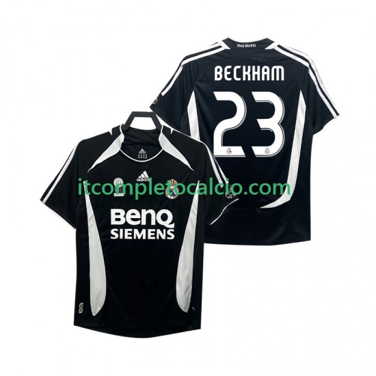 Maglia Real Madrid Beckham 23 2007 Retro Terza Divisa 2006 Manica Corta ,Uomo