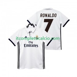Maglia Real Madrid CRISTIANO RONALDO 7 2017 2018 Retro Divisa Home Manica Corta ,Uomo