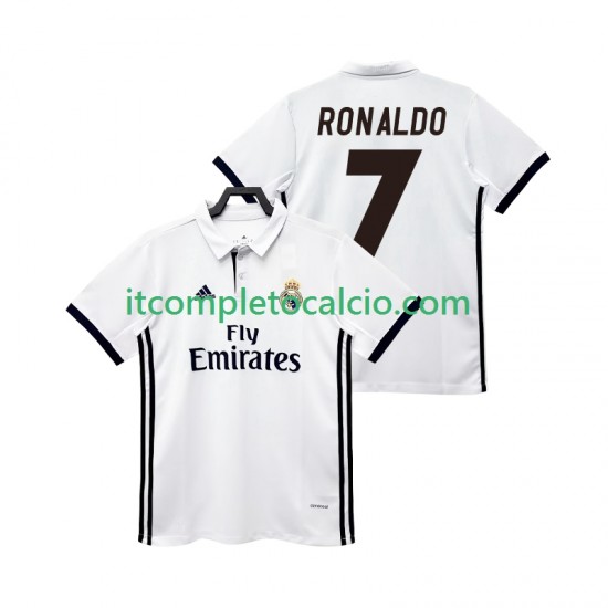 Maglia Real Madrid CRISTIANO RONALDO 7 2017 2018 Retro Divisa Home Manica Corta ,Uomo