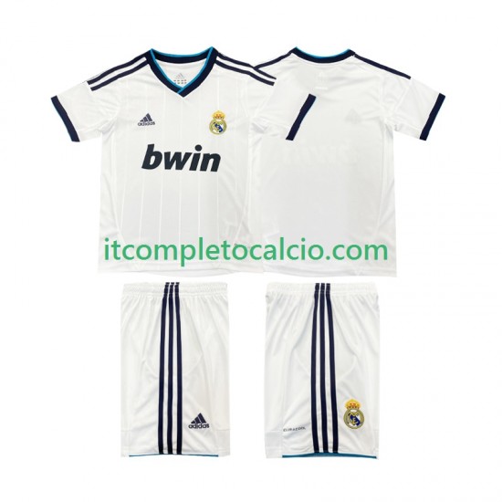 Maglia Real Madrid 2012 2013 Retro Divisa Home Manica Corta ,Bambino