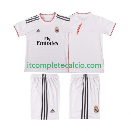 Maglia Real Madrid 2013 2014 Retro Divisa Home Manica Corta ,Bambino