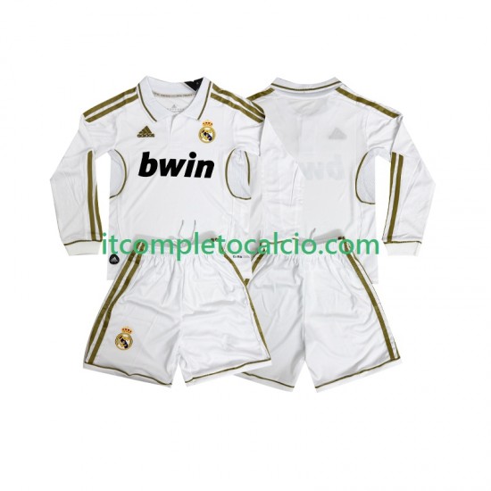 Maglia Real Madrid 2012 Retro Divisa Home 2011 Manica Lunga ,Bambino