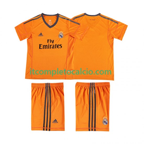 Maglia Real Madrid 2013 2014 Retro Terza Divisa Manica Corta ,Bambino