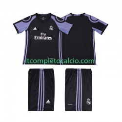 Maglia Real Madrid 2016 2017 Retro Terza Divisa Manica Corta ,Bambino