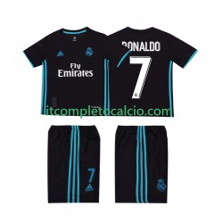 Maglia Real Madrid Cristiano Ronaldo 7 2017 2018 Retro Divisa Away Manica Corta ,Bambino