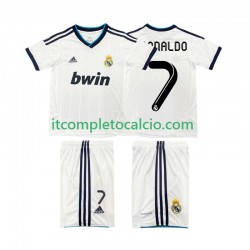 Maglia Real Madrid Cristiano Ronaldo 7 2012 2013 Retro Divisa Home Manica Corta ,Bambino