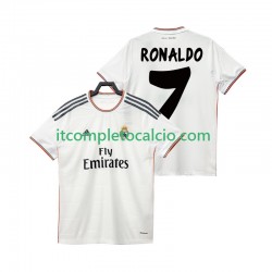 Maglia Real Madrid Cristiano Ronaldo 7 2013 2014 Retro Divisa Home Manica Corta ,Uomo