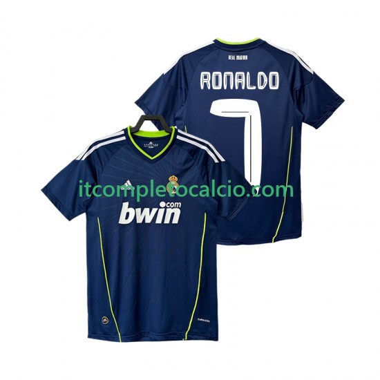 Maglia Real Madrid Cristiano Ronaldo 7 Retro Divisa Away 2011 2010 Manica Corta ,Uomo