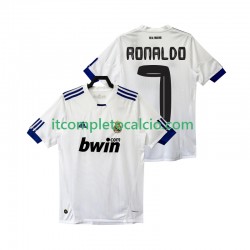 Maglia Real Madrid Cristiano Ronaldo 7 Retro Divisa Home 2011 2010 Manica Corta ,Uomo