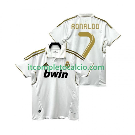 Maglia Real Madrid Cristiano Ronaldo 7 2012 Retro Divisa Home 2011 Manica Corta ,Uomo
