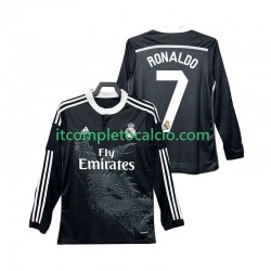 Maglia Real Madrid Cristiano Ronaldo 7 2014 2015 Retro Terza Divisa Manica Lunga ,Uomo