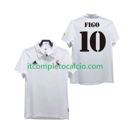 Maglia Real Madrid FIGO 10 2003 Retro Divisa Home 2002 Manica Corta ,Uomo