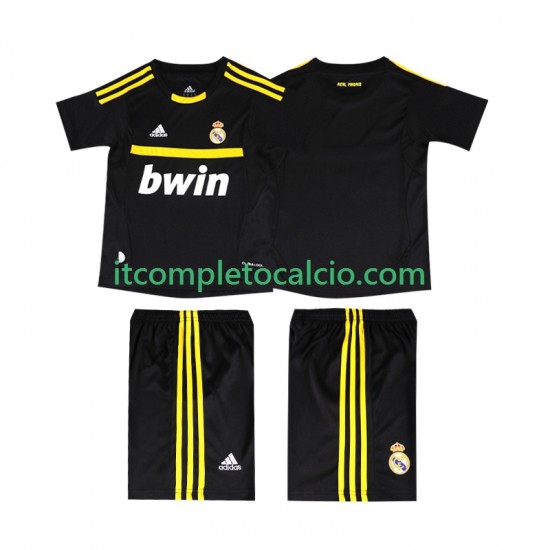 Maglia Real Madrid -2012 Portiere Retro Divisa Home 2011 Manica Corta ,Bambino