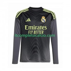 Maglia Real Madrid Portiere Terza Divisa 2025-2026 Manica Lunga ,Uomo