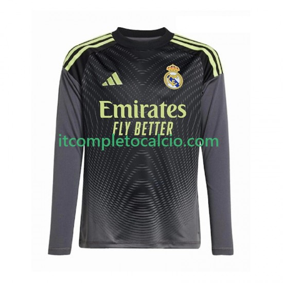 Maglia Real Madrid Portiere Terza Divisa 2025-2026 Manica Lunga ,Uomo