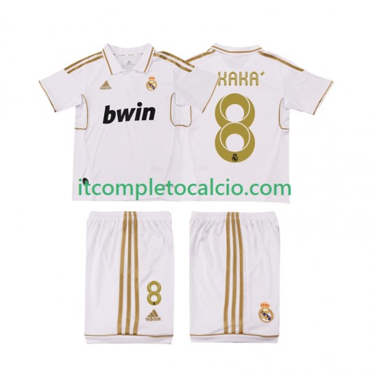 Maglia Real Madrid KAKA 8 2012 Retro Divisa Home 2011 Manica Corta ,Bambino