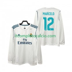 Maglia Real Madrid MARCELD 12 2017 2018 Retro Divisa Home Manica Lunga ,Uomo