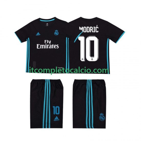 Maglia Real Madrid Modrić 10 2017 2018 Retro Divisa Away Manica Corta ,Bambino