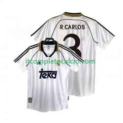 Maglia Real Madrid R.CARLOS 3 2000 Retro Divisa Home 1998 Manica Corta ,Uomo