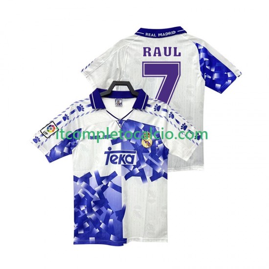 Maglia Real Madrid RAUL 7 1996 1997 Retro Terza Divisa Manica Corta ,Uomo