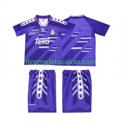 Maglia Real Madrid 1996 Retro Divisa Away 1994 Manica Corta ,Bambino