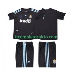 Maglia Real Madrid 2009 Retro Divisa Away 2010 Manica Corta ,Bambino