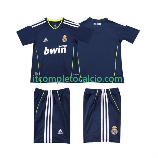 Maglia Real Madrid Retro Divisa Away 2011 2010 Manica Corta ,Bambino