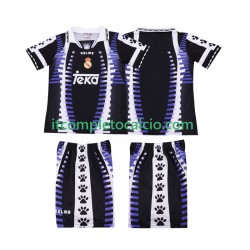 Maglia Real Madrid 1997 Retro Terza Divisa 1998 Manica Corta ,Bambino