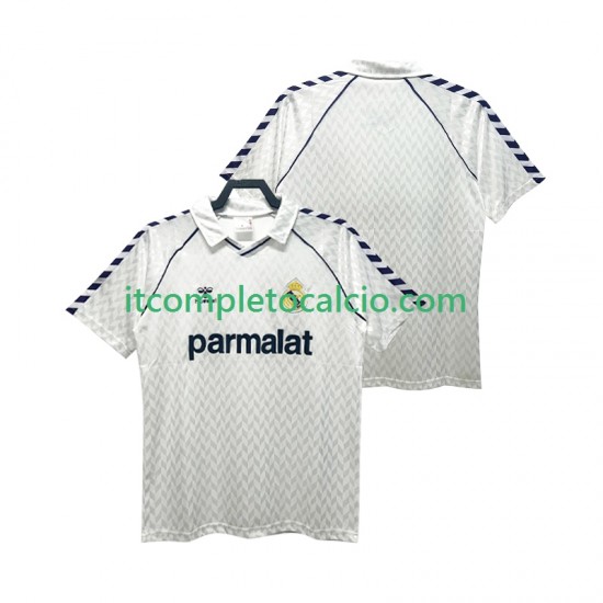 Maglia Real Madrid 1986 1987 Retro Divisa Home Manica Corta ,Uomo