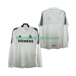Maglia Real Madrid 2005 Retro Divisa Home 2006 Manica Lunga ,Uomo