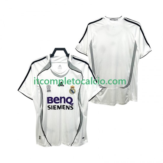 Maglia Real Madrid 2007 Retro Divisa Home 2006 Manica Corta ,Uomo