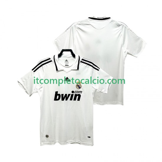 Maglia Real Madrid 2009 Retro Divisa Home 2008 Manica Corta ,Uomo