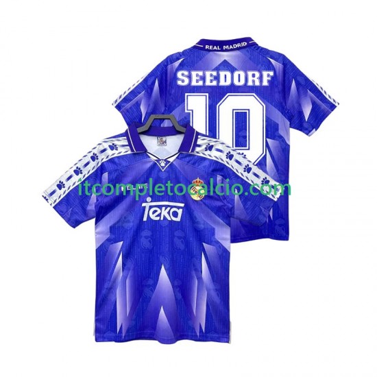 Maglia Real Madrid SEEDORF 10 1996 1997 Retro Divisa Away Manica Corta ,Uomo
