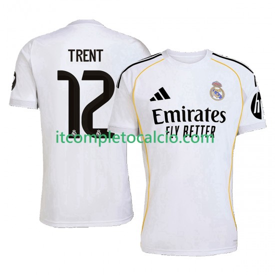 Maglia Real Madrid Trent Alexander-Arnold 12 Divisa Home 2025-2026 Manica Corta ,Uomo