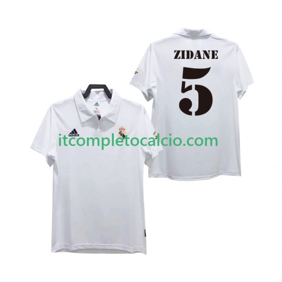 Maglia Real Madrid ZIDANE 5 2003 Retro Divisa Home 2002 Manica Corta ,Uomo