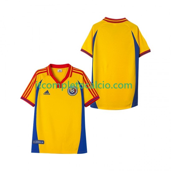 Maglia Romania 2000 Retro Divisa Home Manica Corta ,Uomo