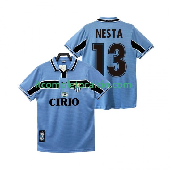 Maglia SS Lazio NESTA 13 Retro Divisa Home 1998 1999 Manica Corta ,Uomo