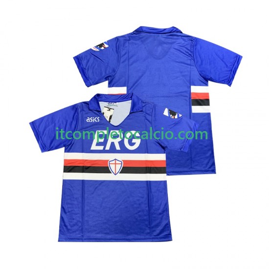 Maglia Sampdoria 1990 1991 Retro Divisa Home Manica Corta ,Uomo