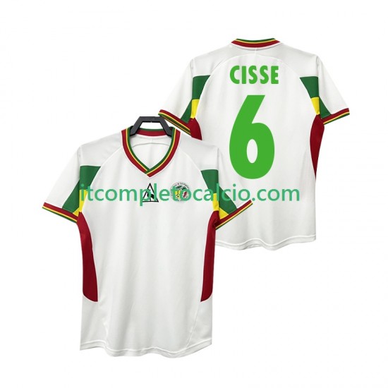 Maglia Senegal CISSE 6 Retro Divisa Home 2002 Manica Corta ,Uomo