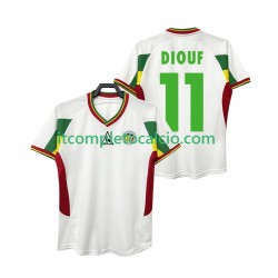 Maglia Senegal DIOUF 11 Retro Divisa Home 2002 Manica Corta ,Uomo