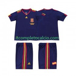 Maglia Spagna Retro Divisa Away 2010 Manica Corta ,Bambino