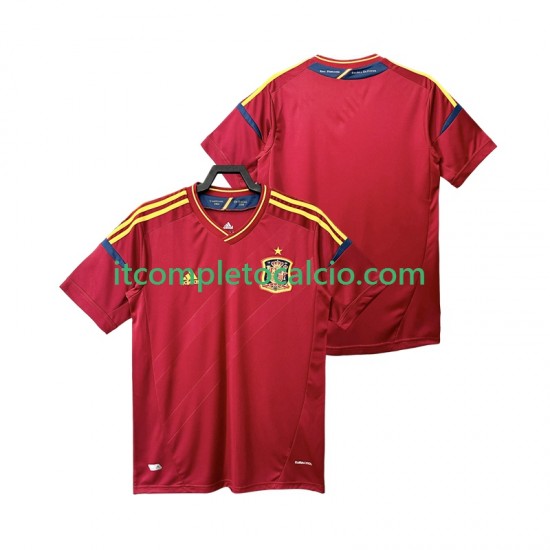 Maglia Spagna 2012 Retro Divisa Home Manica Corta ,Uomo