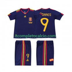Maglia Spagna TORRES 9 Retro Divisa Away 2010 Manica Corta ,Bambino