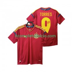 Maglia Spagna TORRES 9 2012 Retro Divisa Home Manica Corta ,Uomo