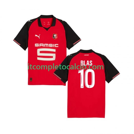 Maglia Stade Rennais Ludovic Blas 10 Divisa Home 2025-2026 Manica Corta ,Uomo