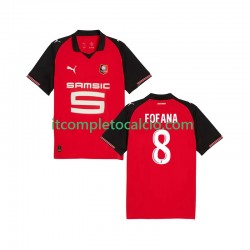 Maglia Stade Rennais Seko Fofana 8 Divisa Home 2025-2026 Manica Corta ,Uomo