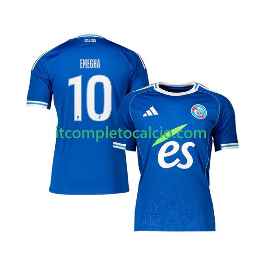 Maglia Strasbourg Emanuel Emegha 10 Divisa Home 2025-2026 Manica Corta ,Uomo